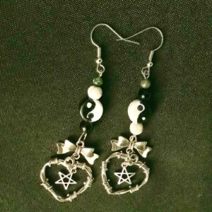 Wicked Balance Pentacle Earrings